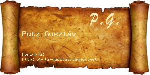 Putz Gusztáv névjegykártya